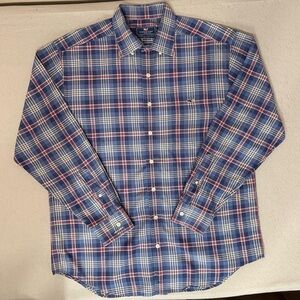 Vineyard Vines Classic Fit Tucker Men's Blue/Pink Plaid Button Down Shirt